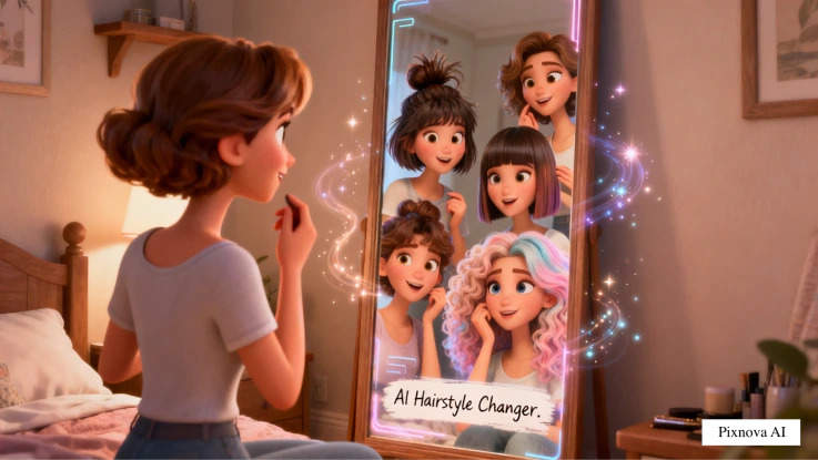 You can use Pixnova AI to change your hairstyle however you like.