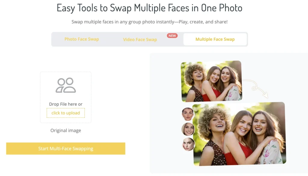 Live3D multiple face swap tool