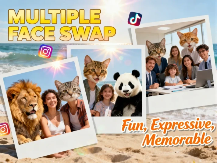 Live3D Multiple Face Swap